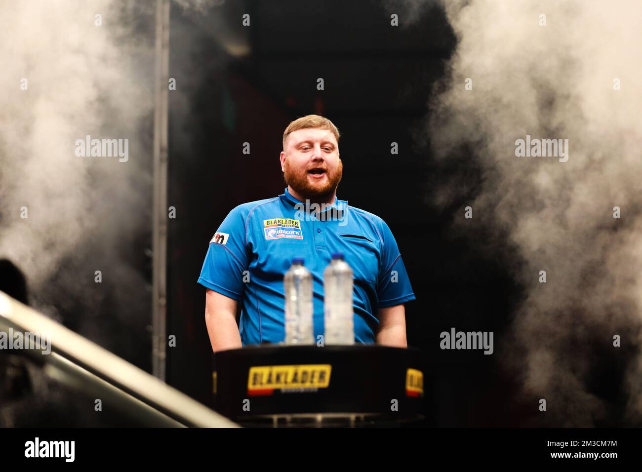 Scottish Cameron Menzies pictured during the first day of the Belgian Darts Open, a tournament