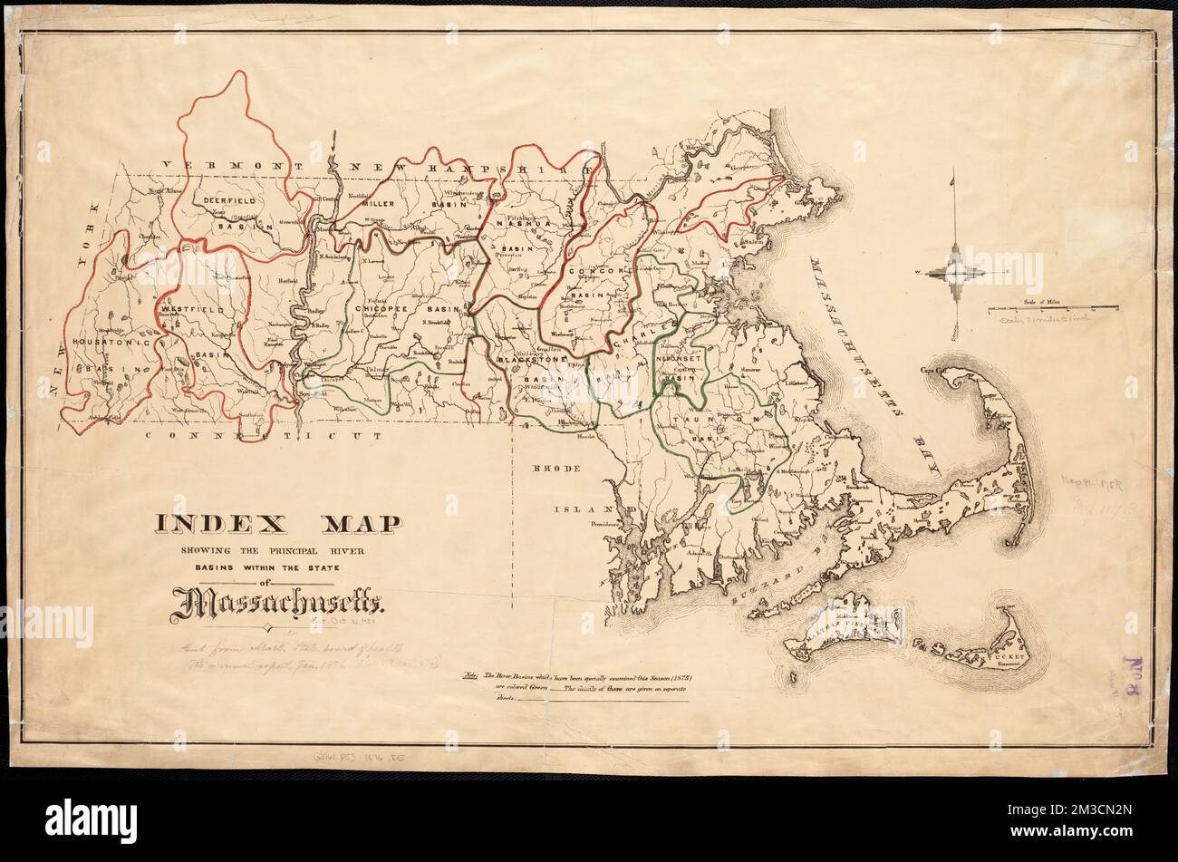 Index map showing the principal river basins within the state of ...