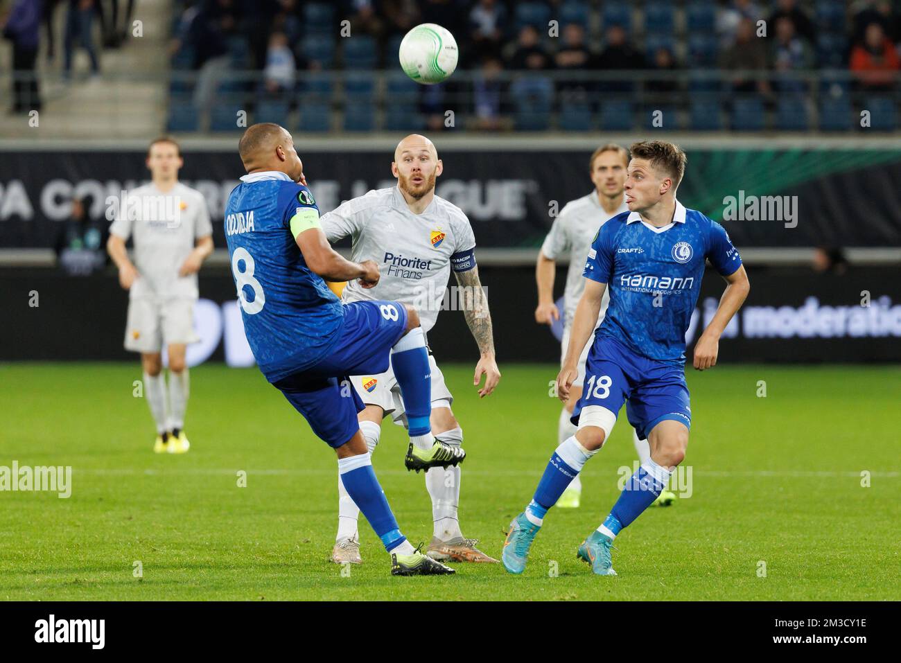 Alen Halilovic of HNK Rijeka controls a ball during the 1st leg of second  qualifying round of UEFA Conference League between HNK Rijeka and  Djurgardens at HNK Rijeka stadium, in Rijeka, Croatia