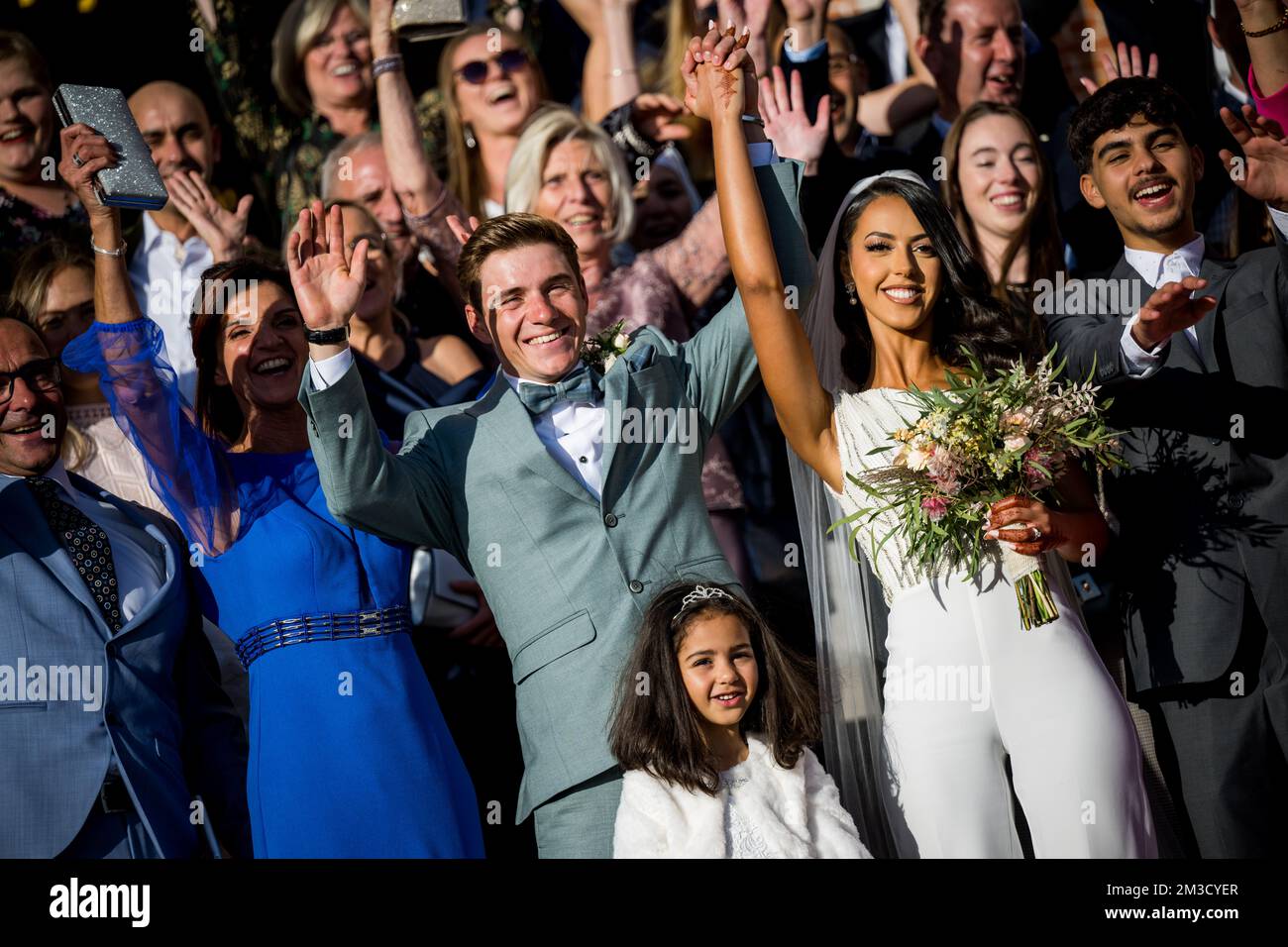 Newly Weds Belgian Remco Evenepoel And Oumaima Oumi Rayane Pictured 
