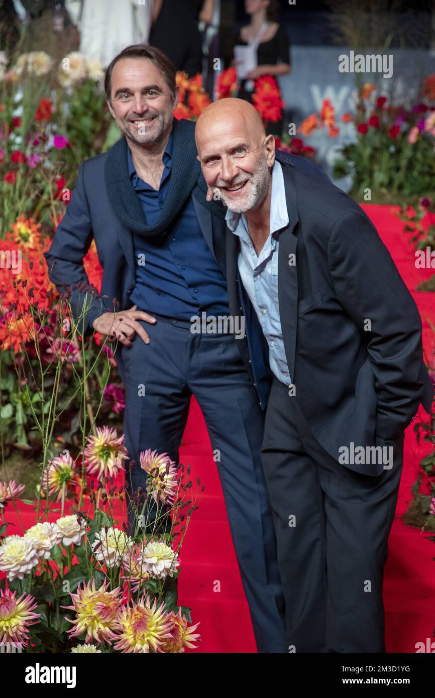 actor Michaal Pas and director Nic Balthazar pictured during the opening night of the 'Film Fest Gent' film festival in Gent on Tuesday 11 October 2022. This year's edition is taking place from October 11th to 22nd. BELGA PHOTO NICOLAS MAETERLINCK Stock Photo