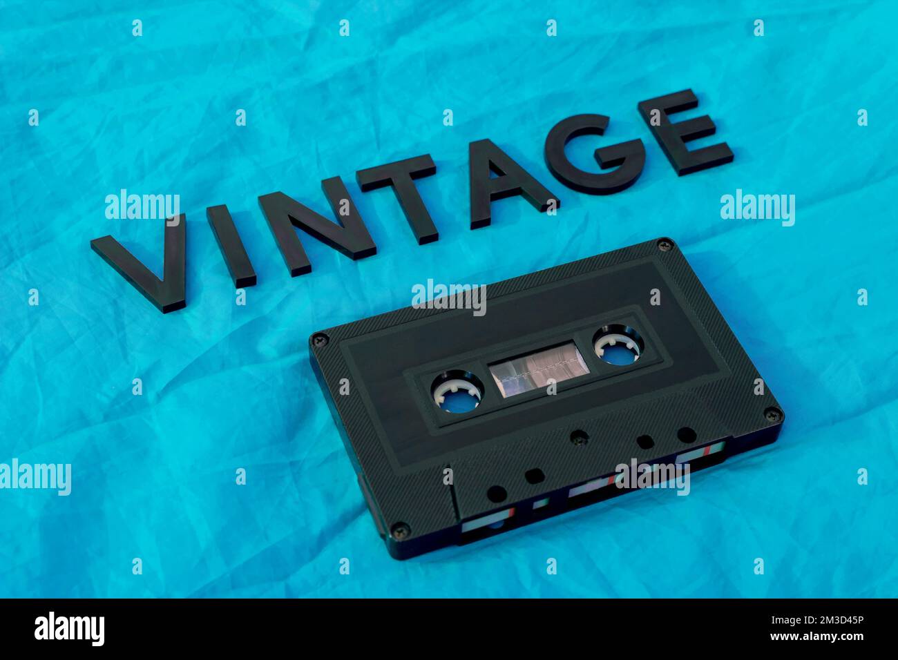 80's music mix written on vintage audio cassette tape, blue background  Stock Photo - Alamy