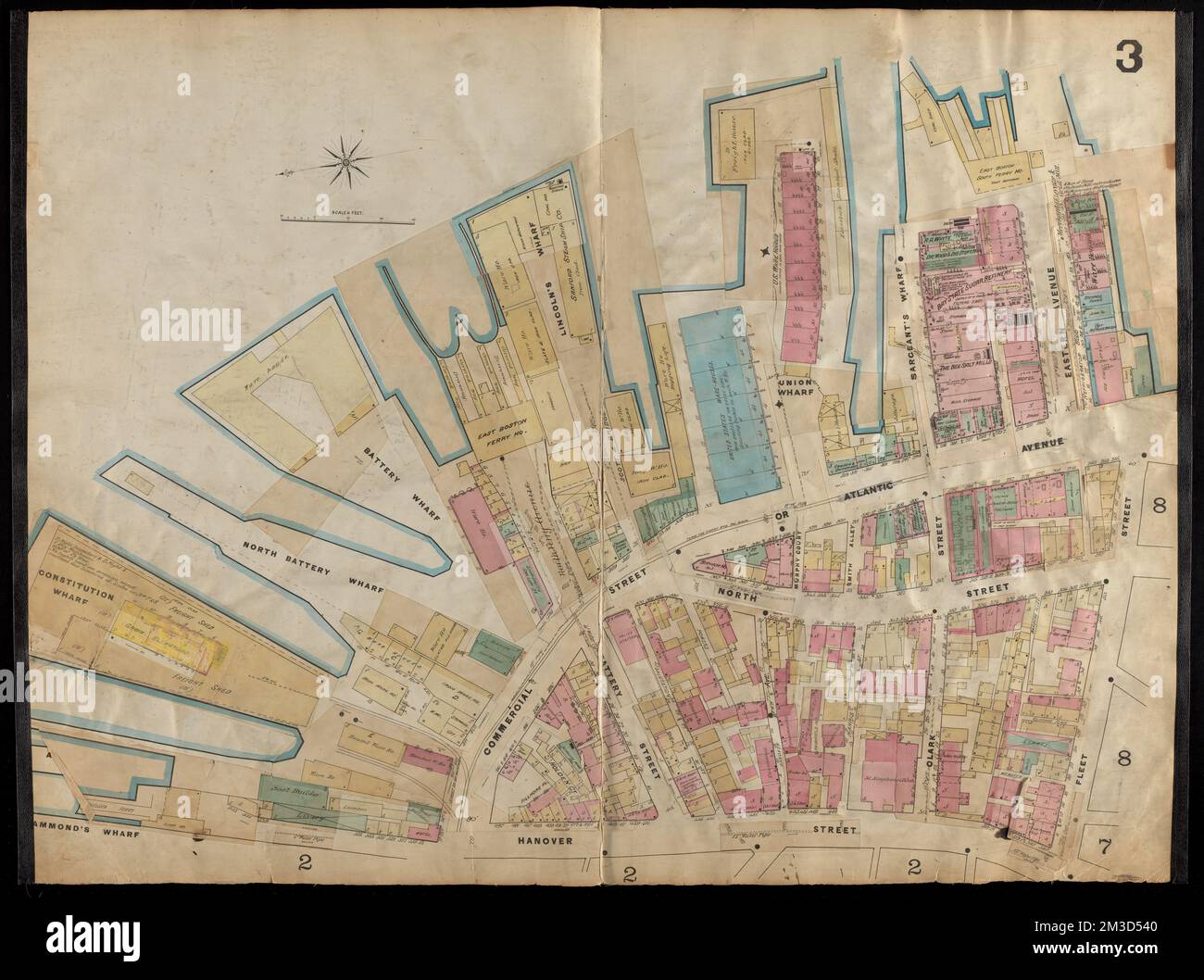 Insurance maps of Boston volume one : plate 3 , Fire risk assessment ...