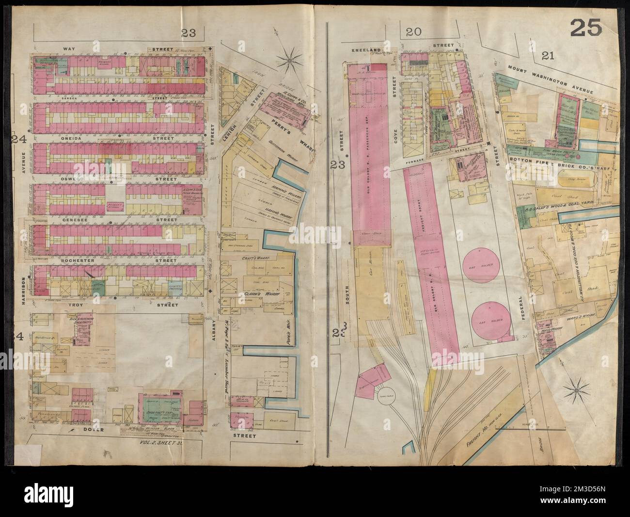 Insurance maps of Boston volume one : plate 25 , Fire risk assessment ...