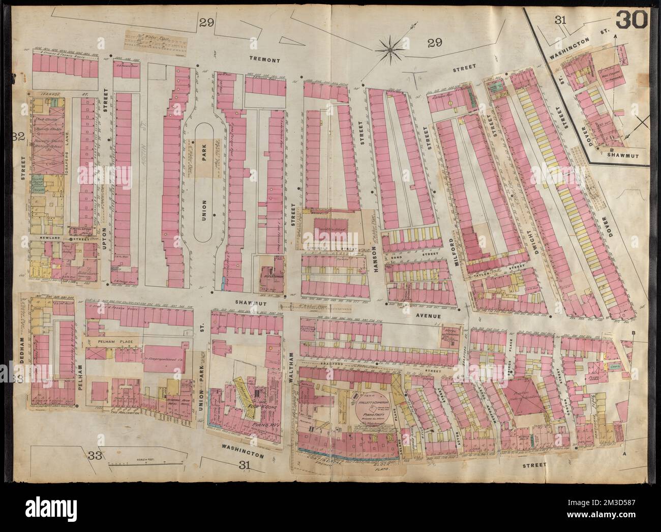 Insurance maps of Boston volume two : plate 30 , Fire risk assessment ...