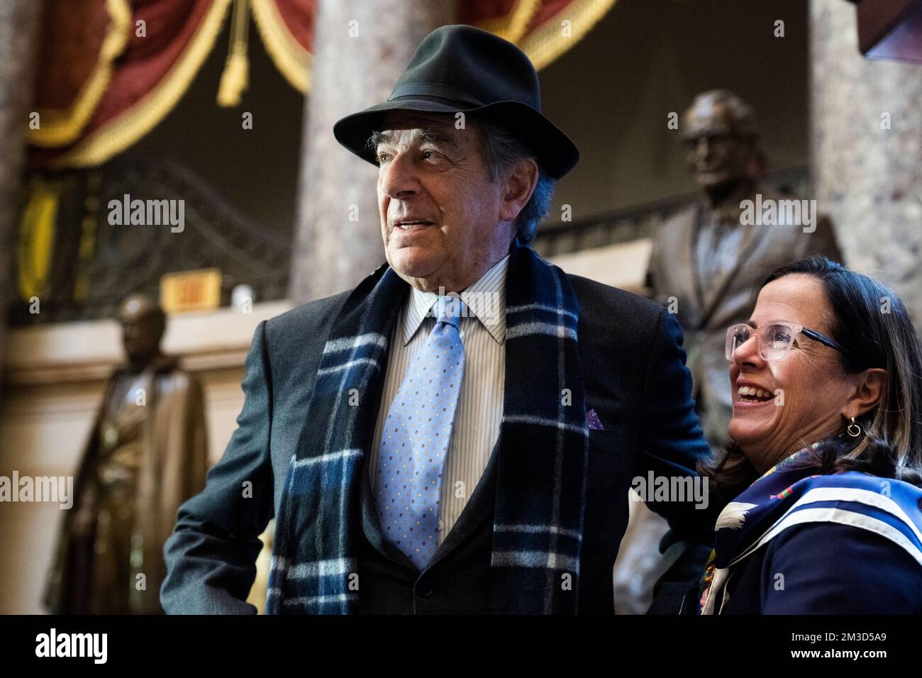 UNITED STATES - DECEMBER 14: Paul Pelosi and his daughter Nancy Corinne  Prowda, attend a portrait unveiling ceremony for his wife and her mother,  Speaker of the House Nancy Pelosi, D-Calif., in