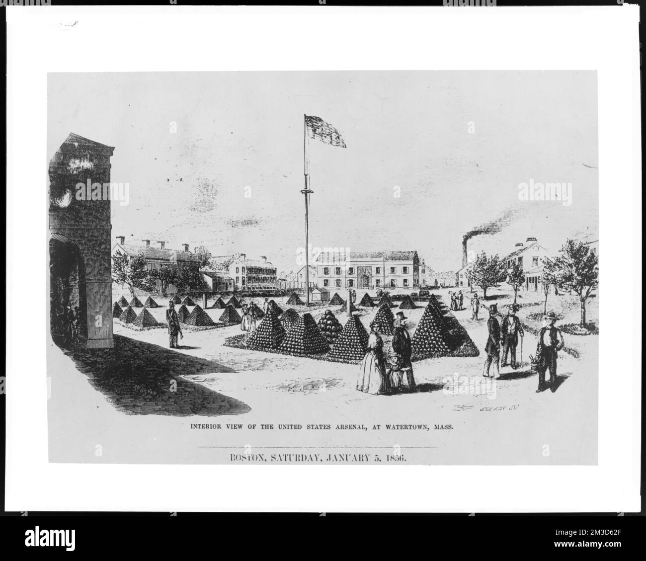 Interior view of the United States Arsenal at Watertown, MA , Armories