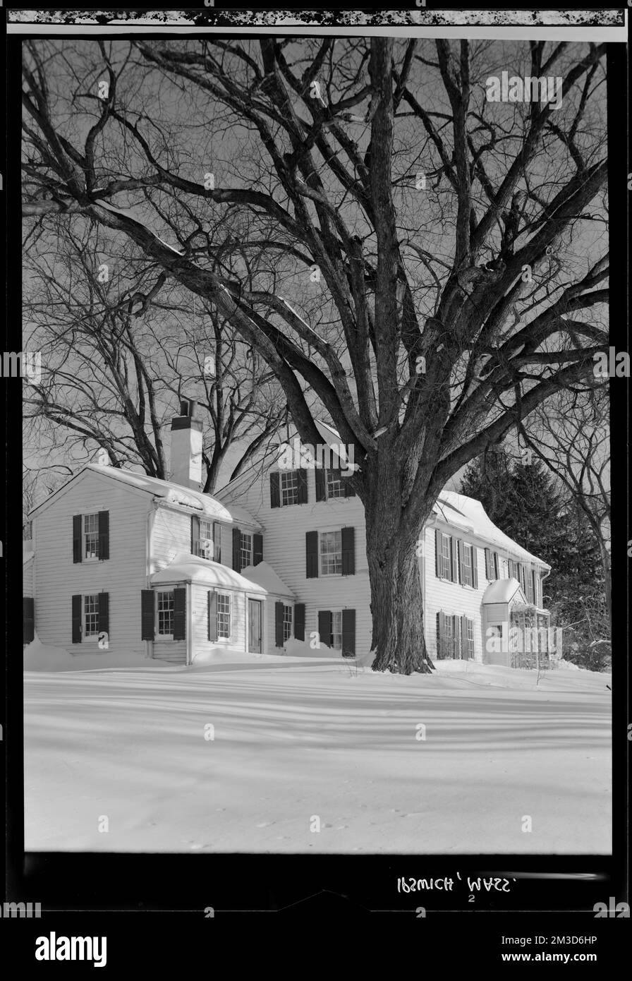 Ipswich, Mass., snow , Architecture, Dwellings, Trees, Snow. Samuel