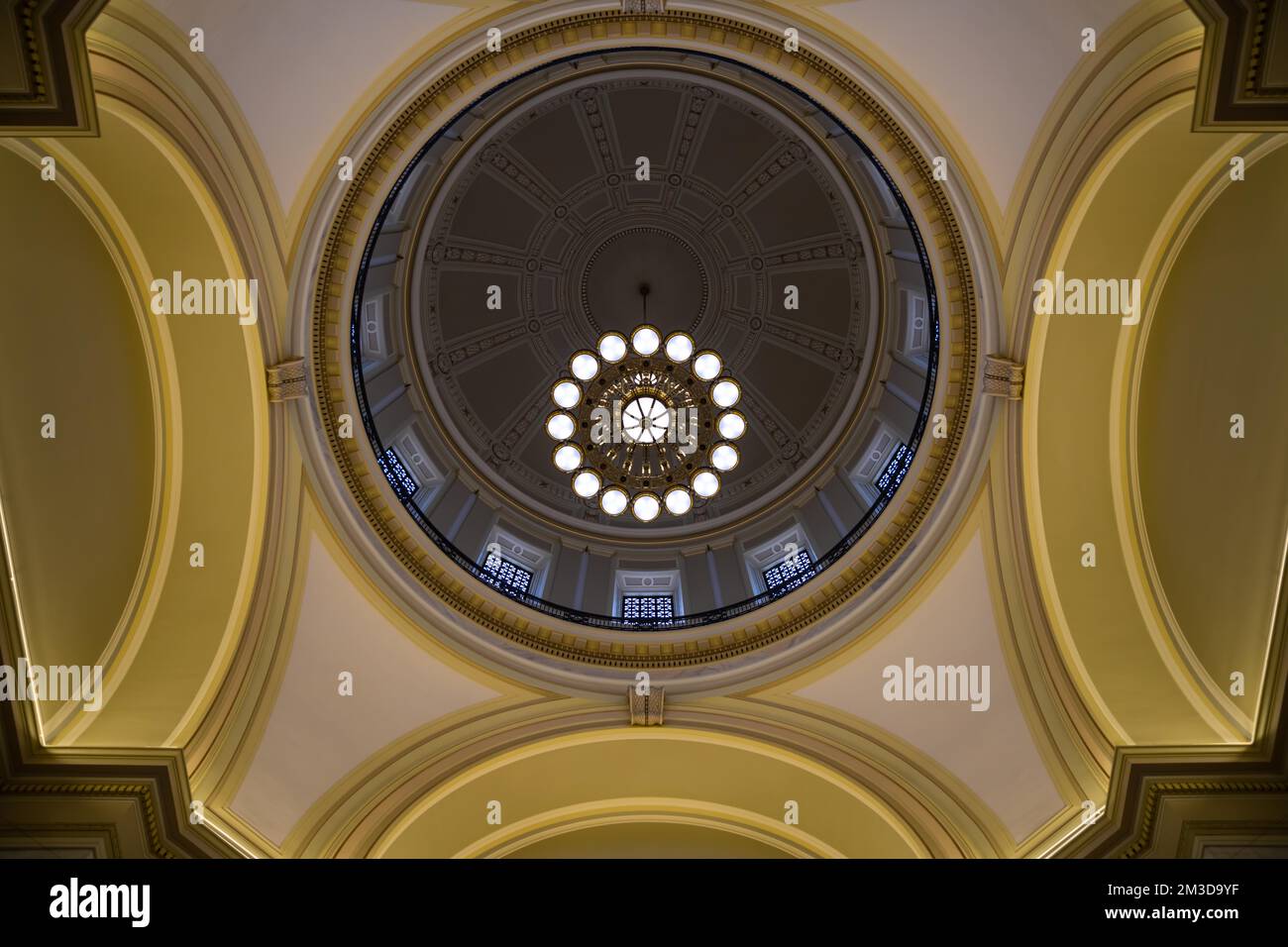 Little Rock, AR, USA - September 9, 2022: The large hallways of the inside building of Arkansas State Capitol Stock Photo
