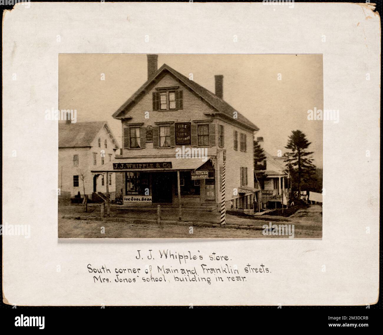 J.J. Whipple's store , Stores & shops, Brockton Public Library Archival Collection Stock Photo