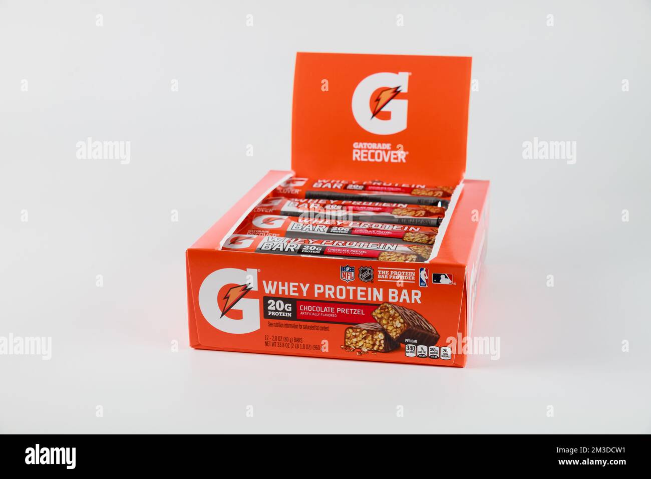 Gatorade whey protein bar to help muscles rebuild Stock Photo Alamy