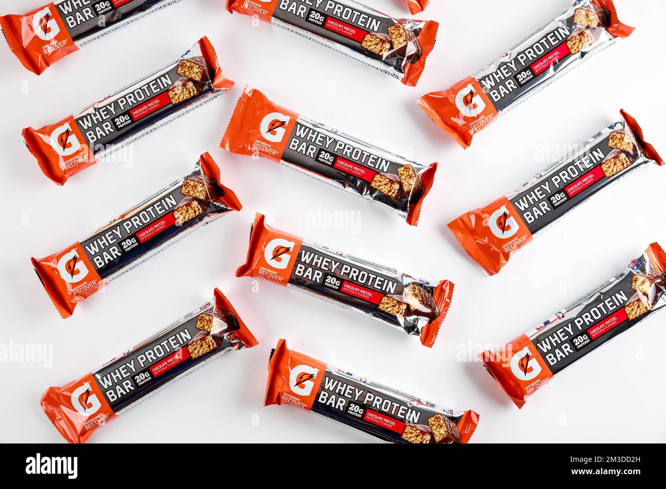 Muscle recovery with Gatorade whey protein bars Stock Photo Alamy