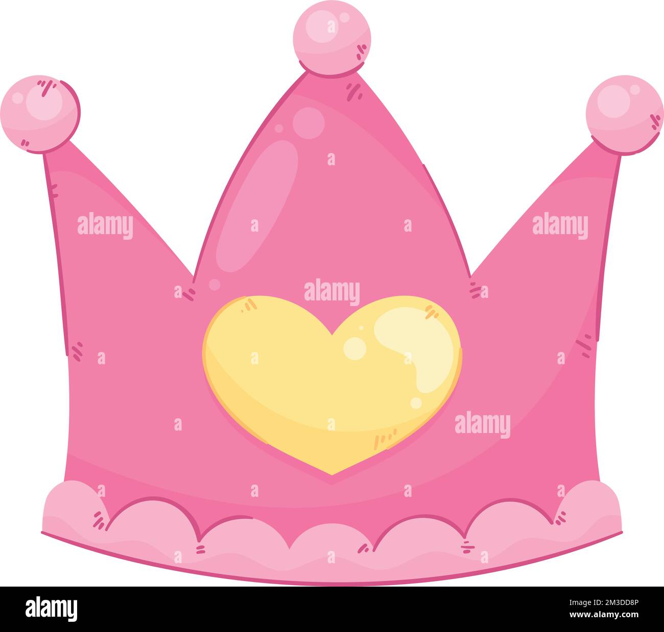 pink crown with heart icon Stock Vector Image & Art - Alamy