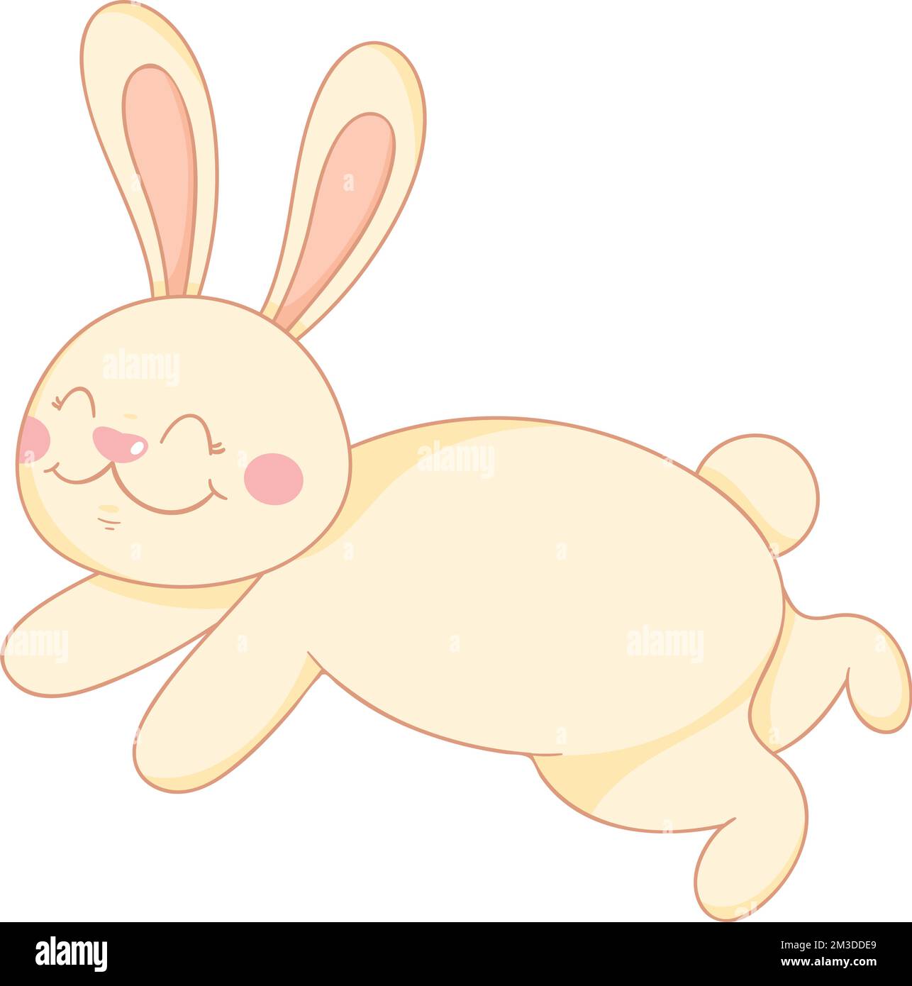 cute rabbit sleeping adorable character Stock Vector Image & Art - Alamy