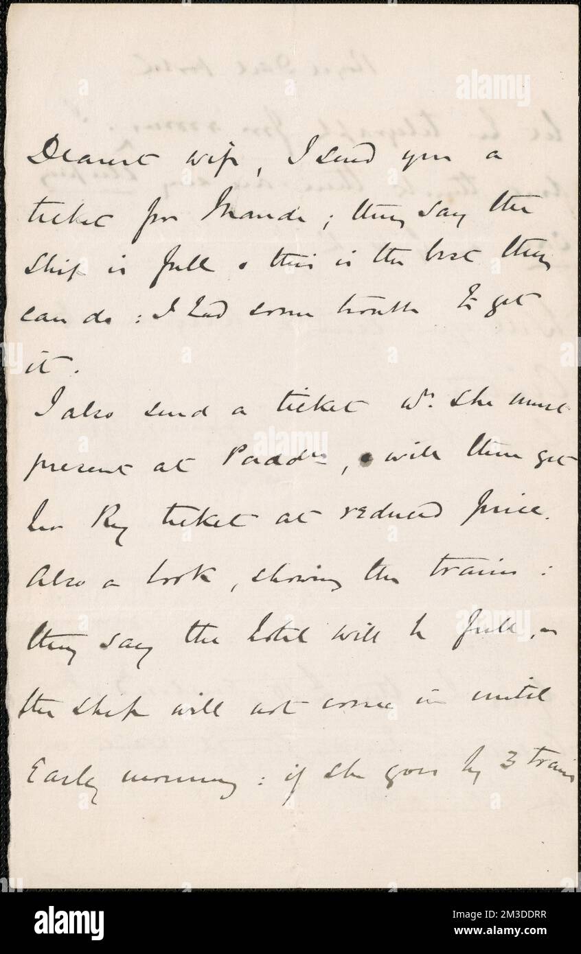 [John Biddulph Martin] autograph note to [Victoria Woodhull Martin ...