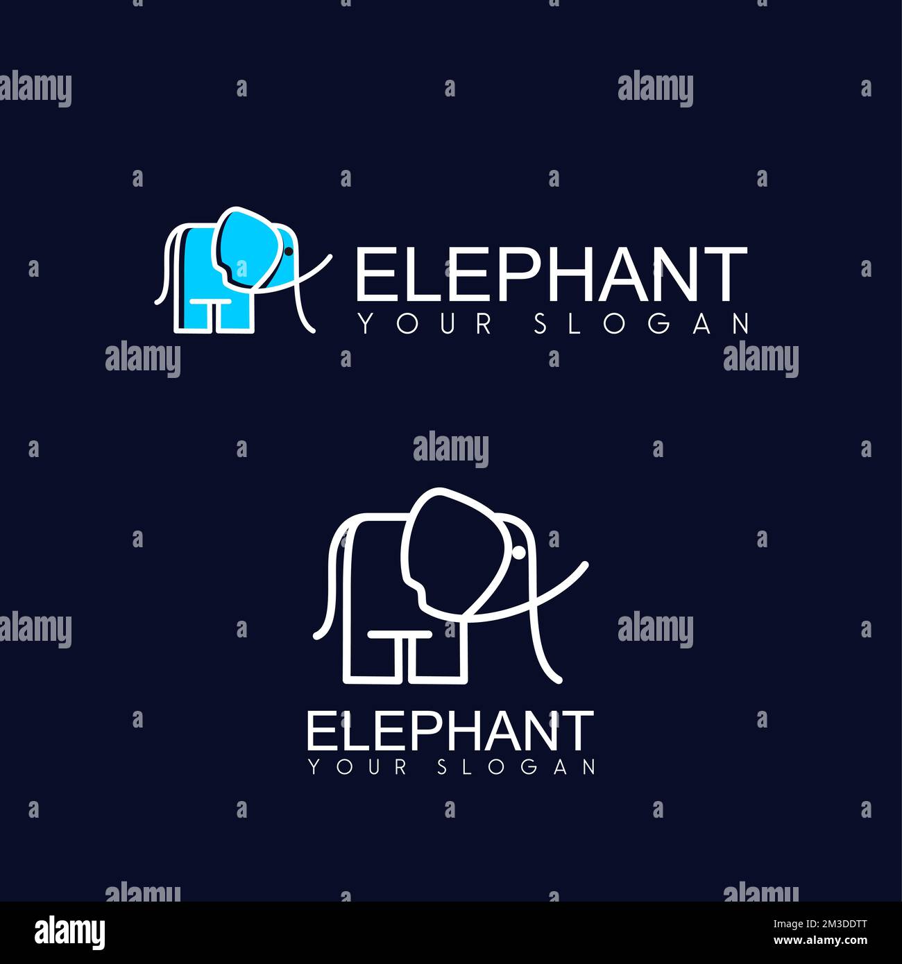 Simple and funny Elephant image graphic icon logo design abstract concept vector stock. Can be used as a symbol associated animal or cartoon Stock Vector