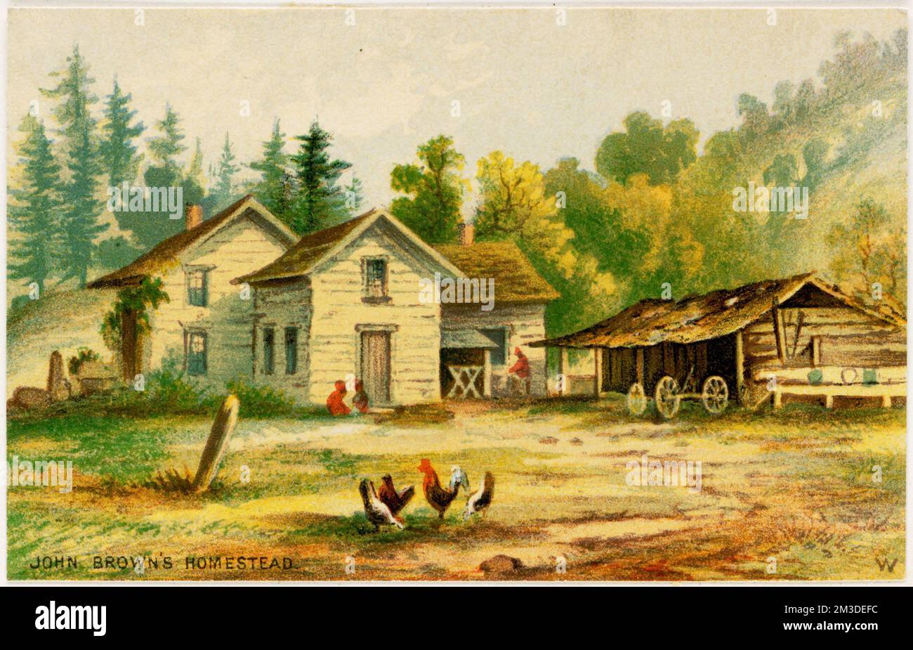 John Brown's homestead , Historic buildings, Farms, Chickens. Louis ...