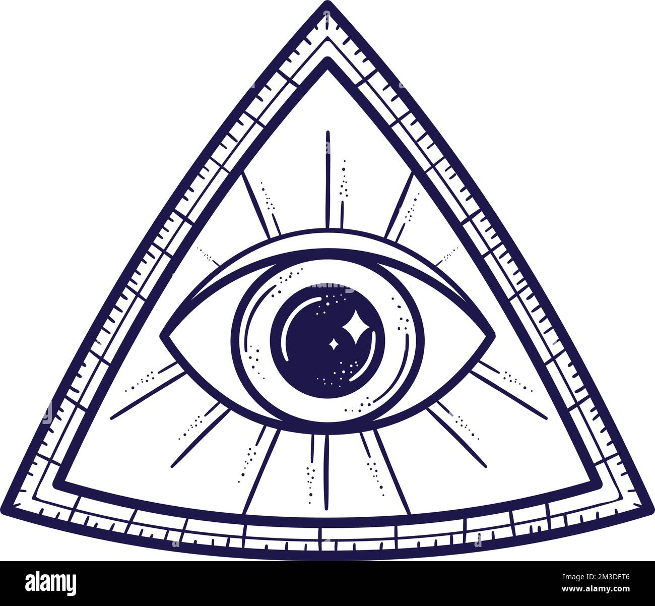 Esoteric Eye In Triangle Icon Stock Vector Image & Art - Alamy