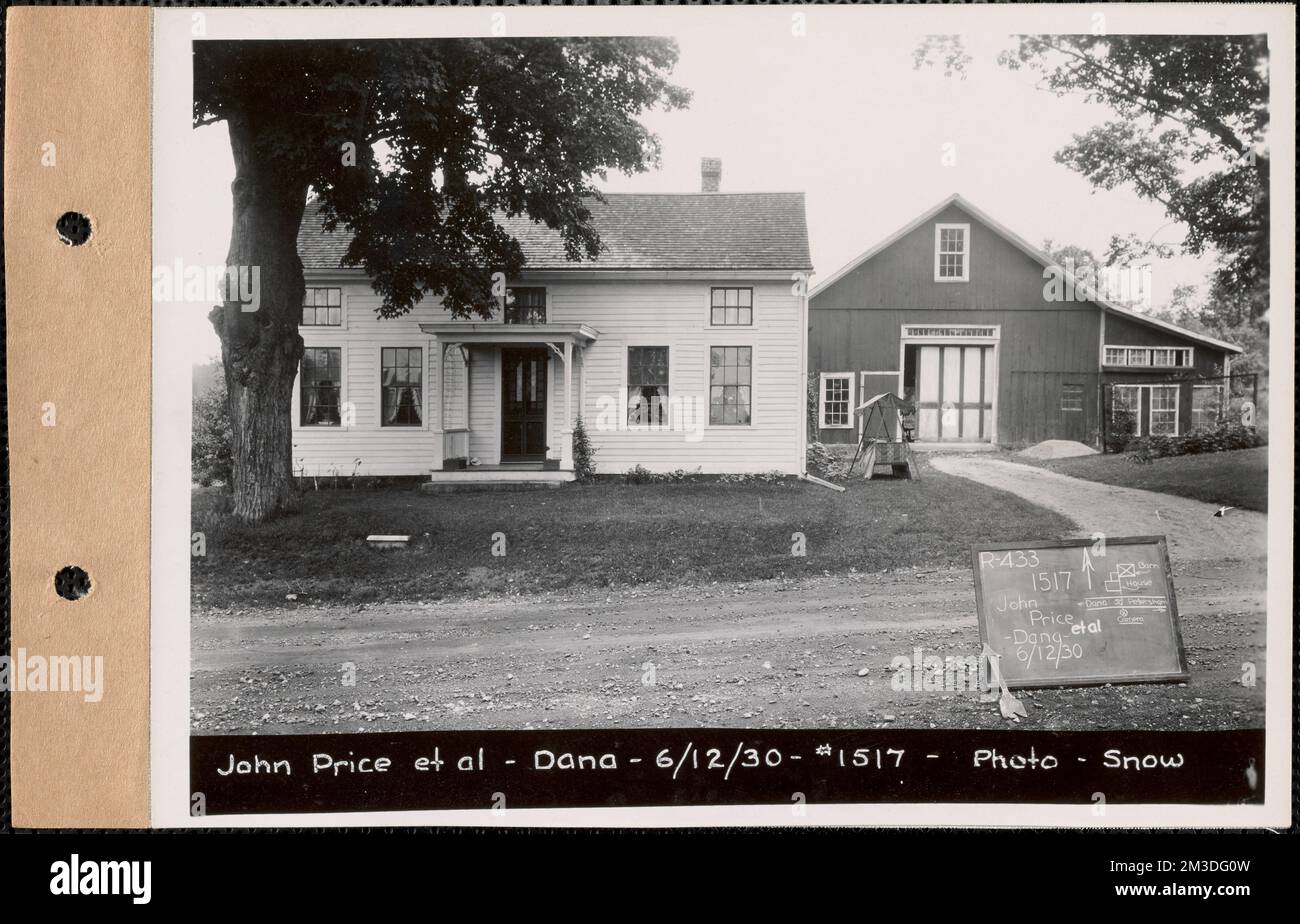 John Price et al., house, barn, Dana, Mass., June 12, 1930 Parcel no