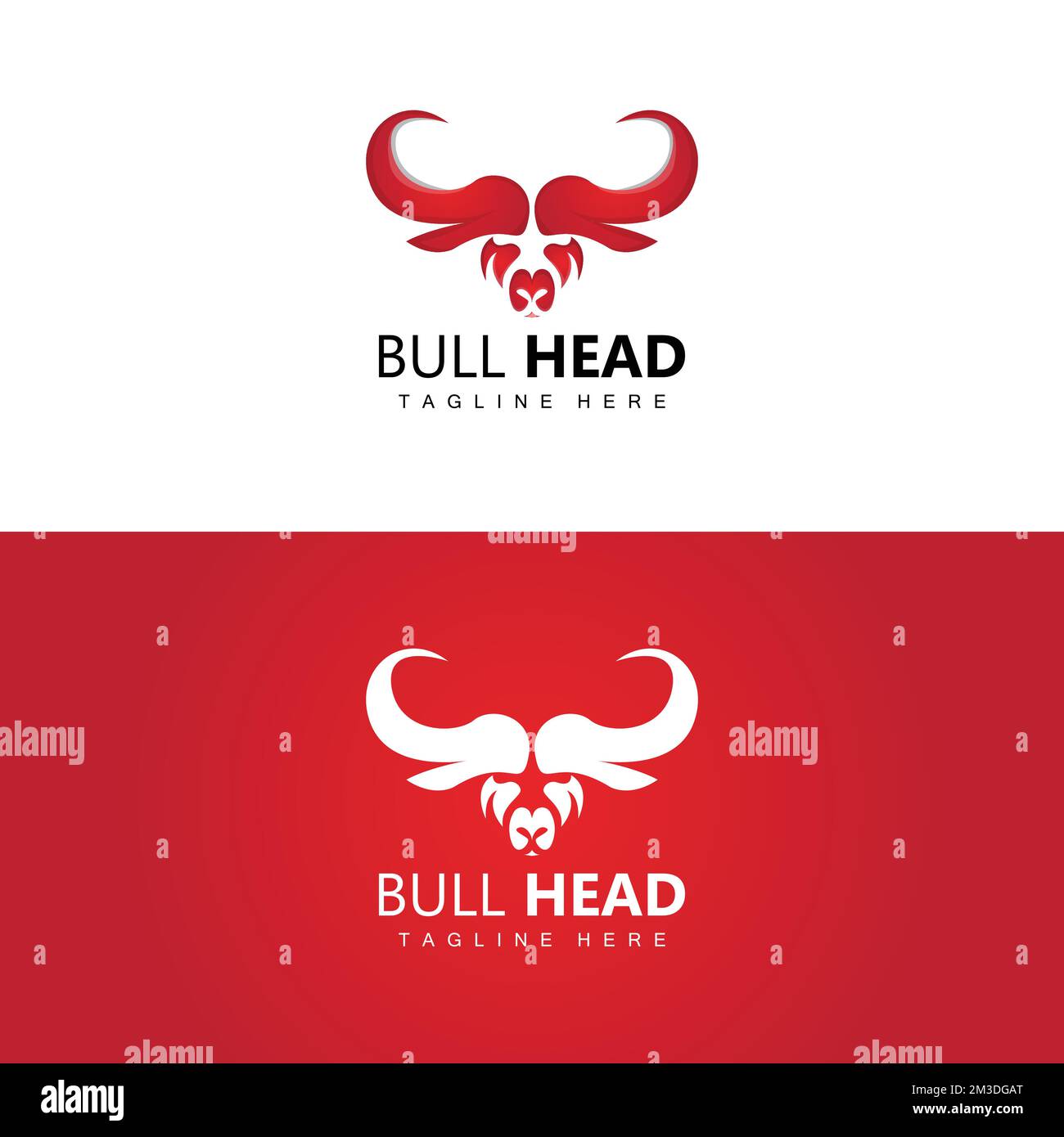 Bull Head Logo, Farm Animal Vector, Livestock Illustration, Company