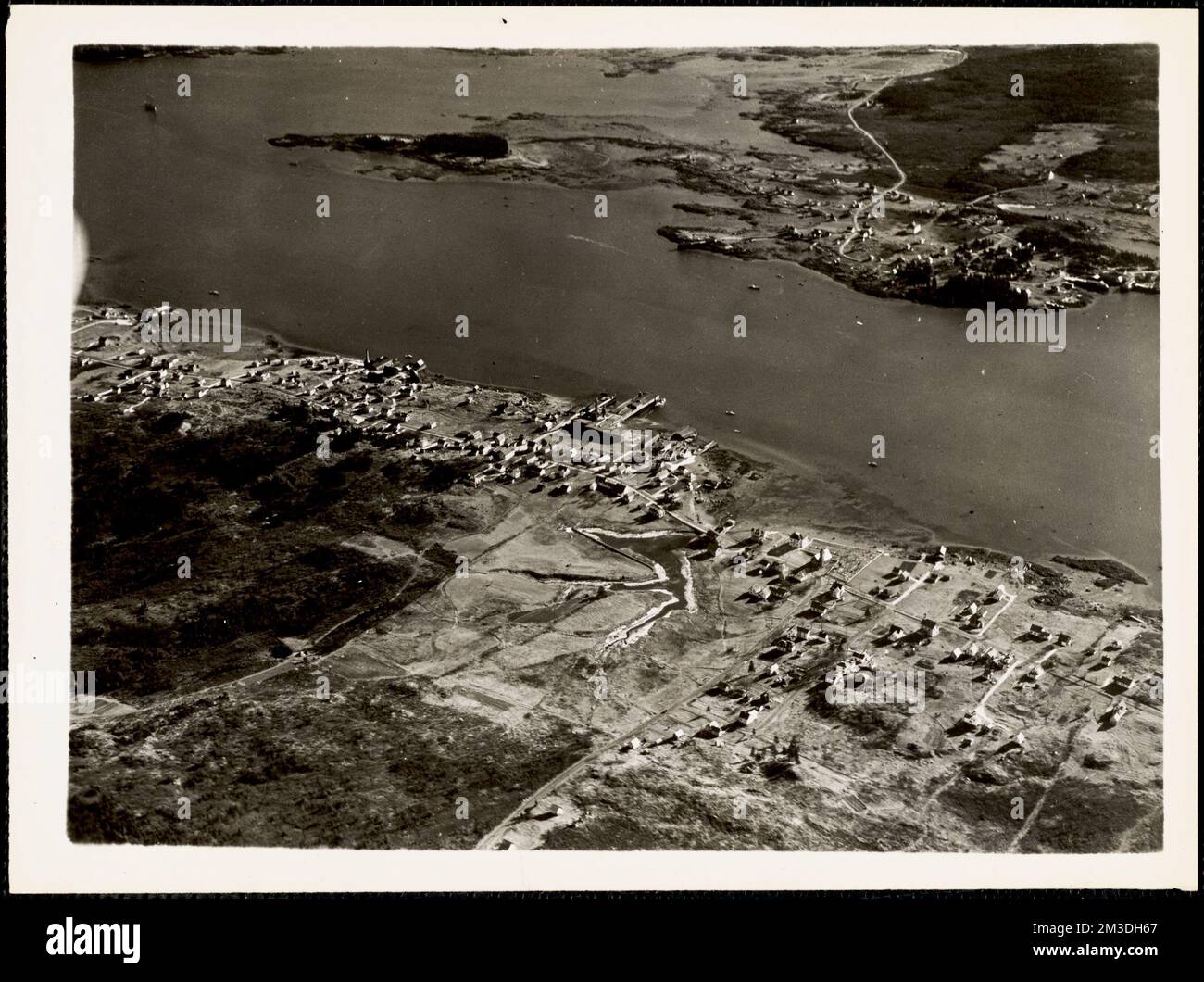 Jonesport, ME looking Southeast , Waterfronts, Harbors, Jonesport ME. Photographs of the First Naval District Stock Photo