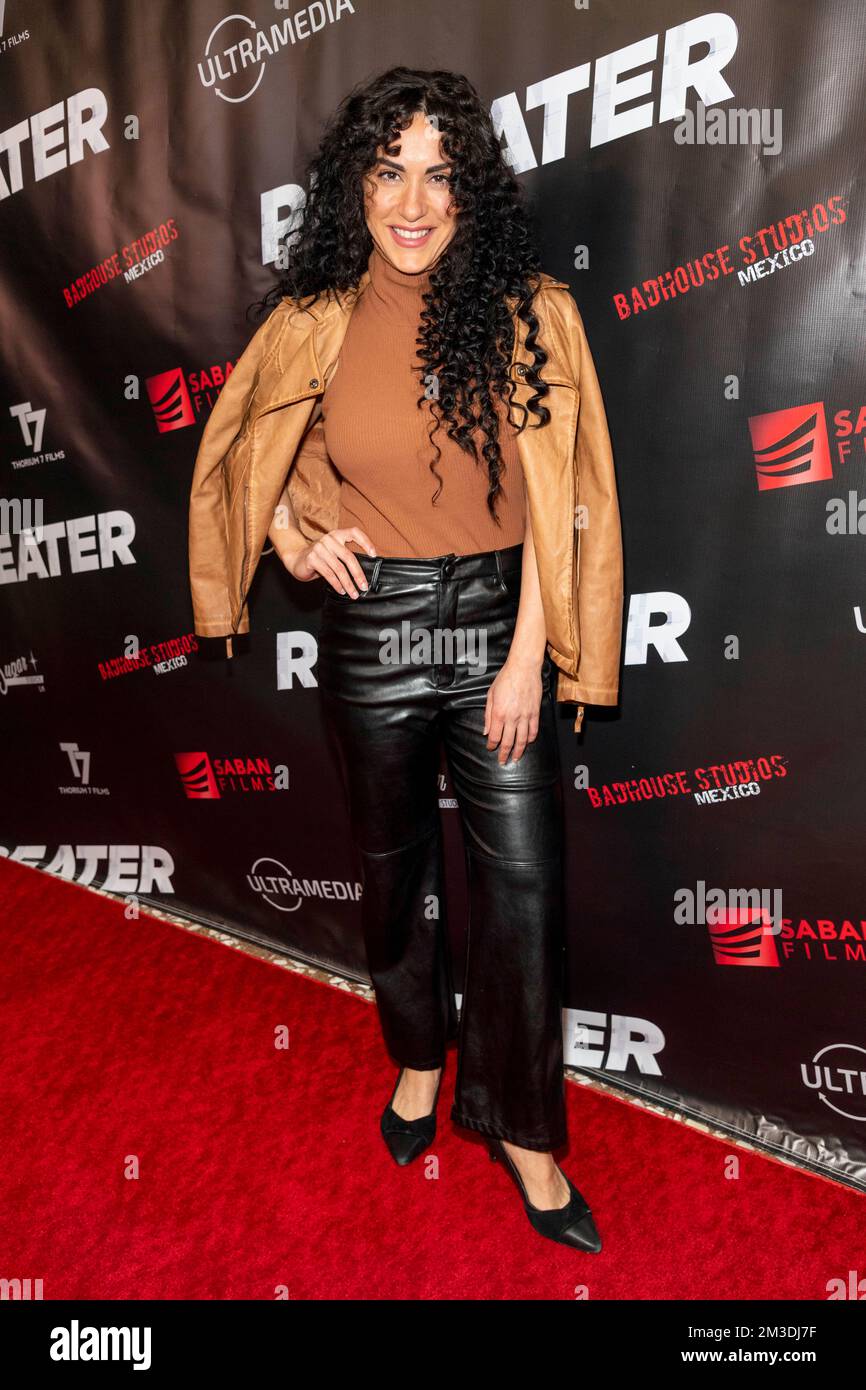 Hollywood, California, USA. 14th Dec, 2022. Zhaleh Vossough attends Saban Films Special Screening of action thriller 'REPEATER'  at Cinelounge Hollywood, Hollywood, CA December 14 2022 Credit: Eugene Powers/Alamy Live News Stock Photo