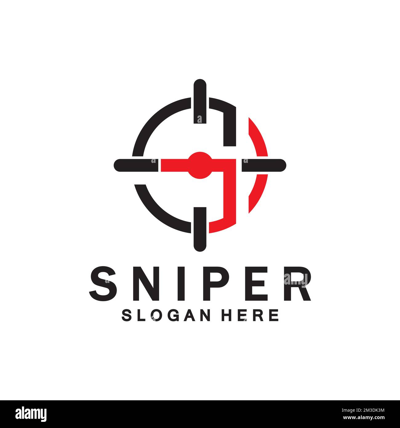 Sniper Aim Target Vector Logo. Initial S Target Logo Vector Stock Vector
