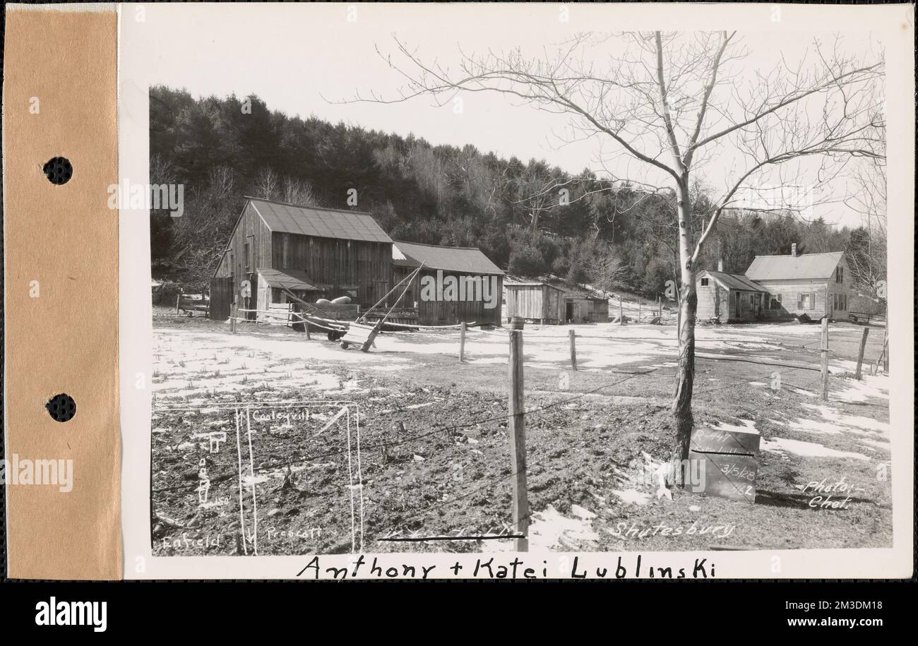 Katei Lublinski, house, barn, and sheds, Shutesbury, Mass., Mar. 8