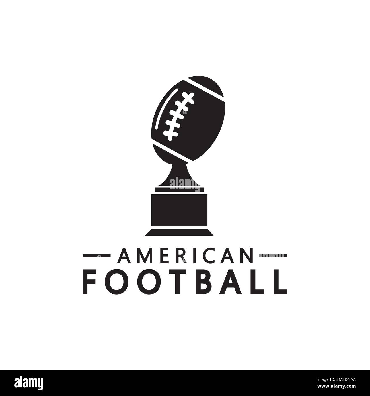 Winner American football Championship Trophy Logo Design vector icon template. American football trophy for winner award Stock Vector