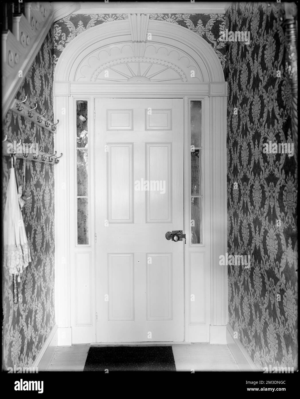 Kingston, Rhode Island, interior detail, hall door, Asa Potter house