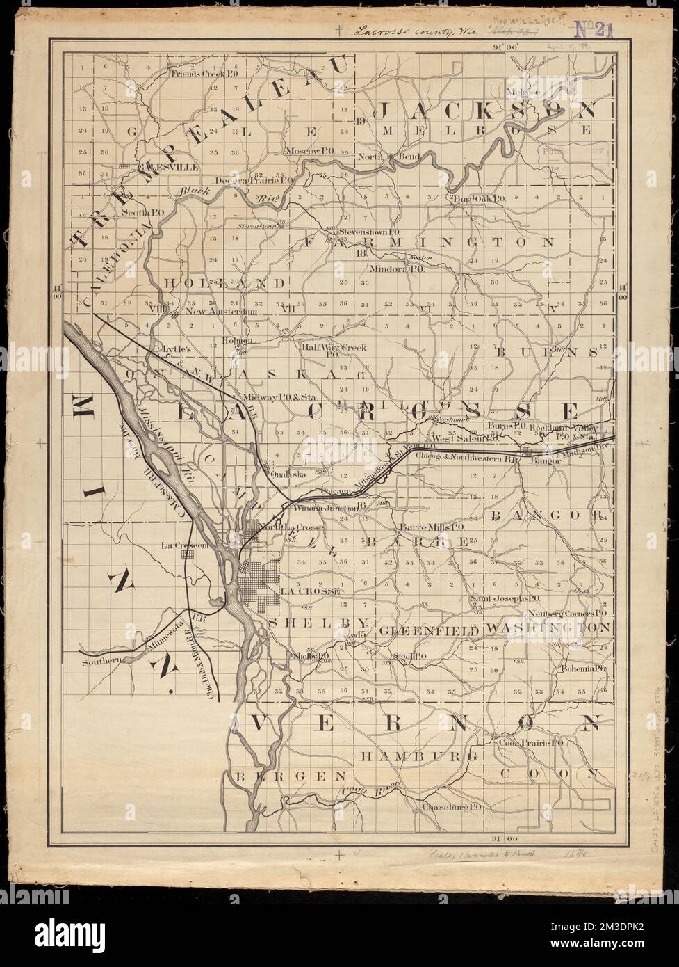 Lacrosse County, Wis. , La Crosse County Wis., Maps, Manuscript maps
