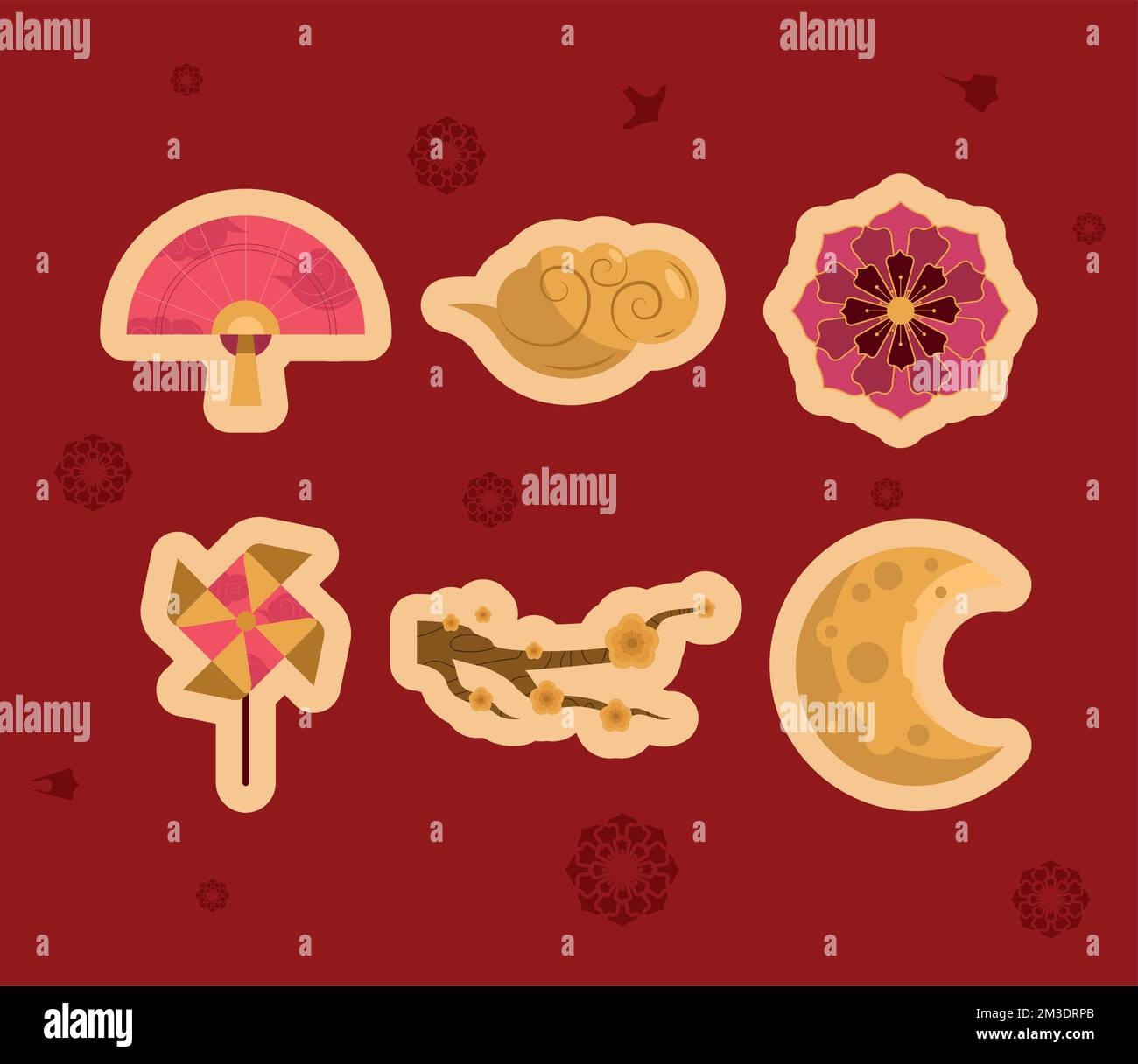 six chinese new year set icons Stock Vector Image & Art - Alamy