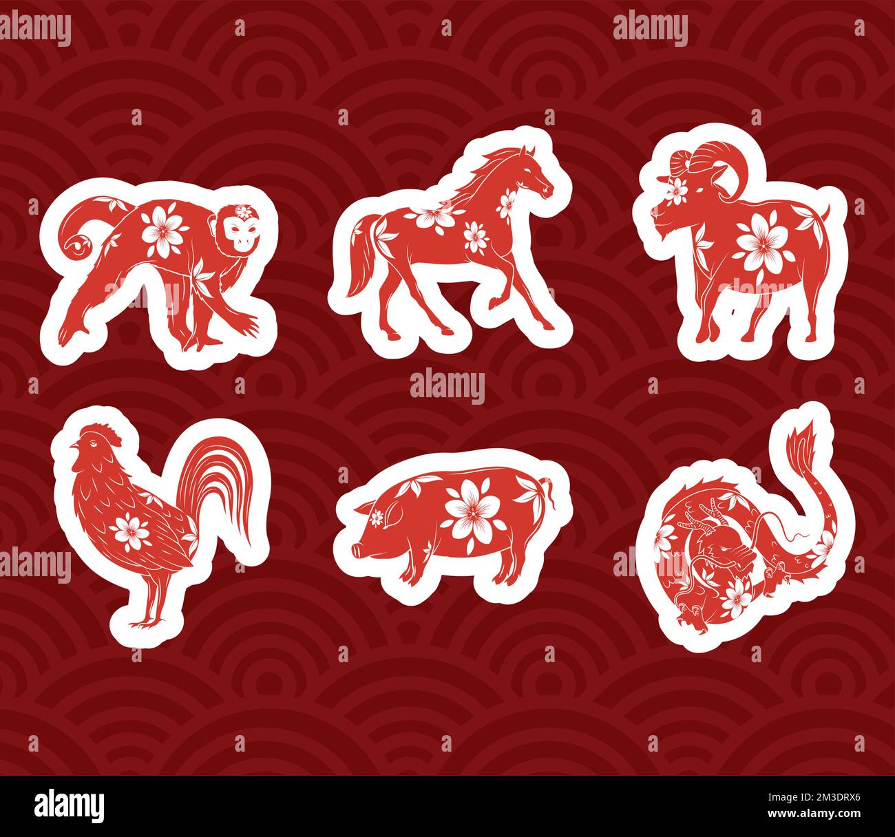 12 Chinese Zodiac Animals Poster & Chinese New Year Poster 2015