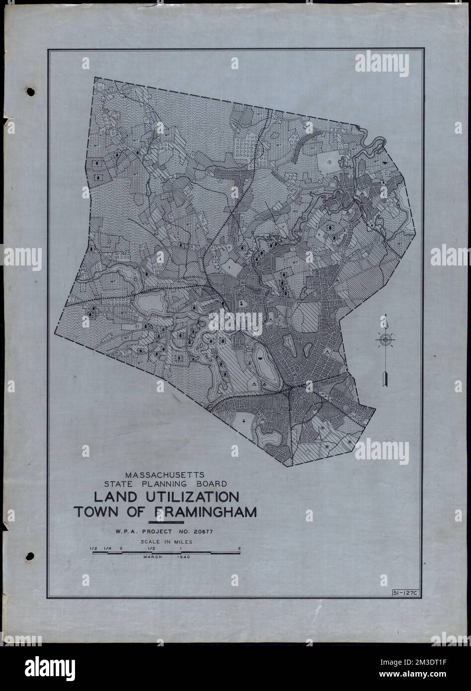 Land Utilization Town of Framingham , Roads, Cities and towns, Land use