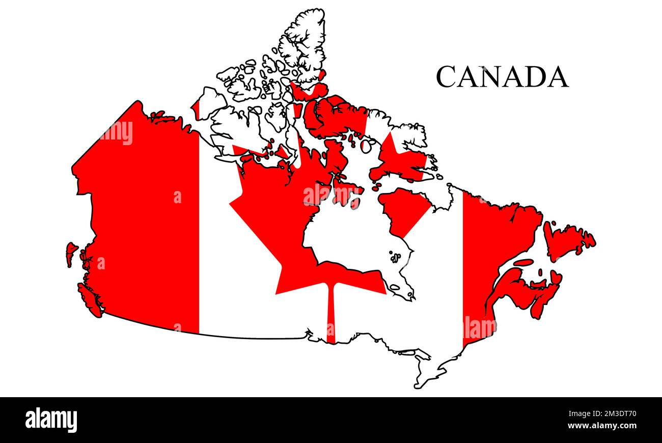 Canada map vector Stock Vector Images - Alamy