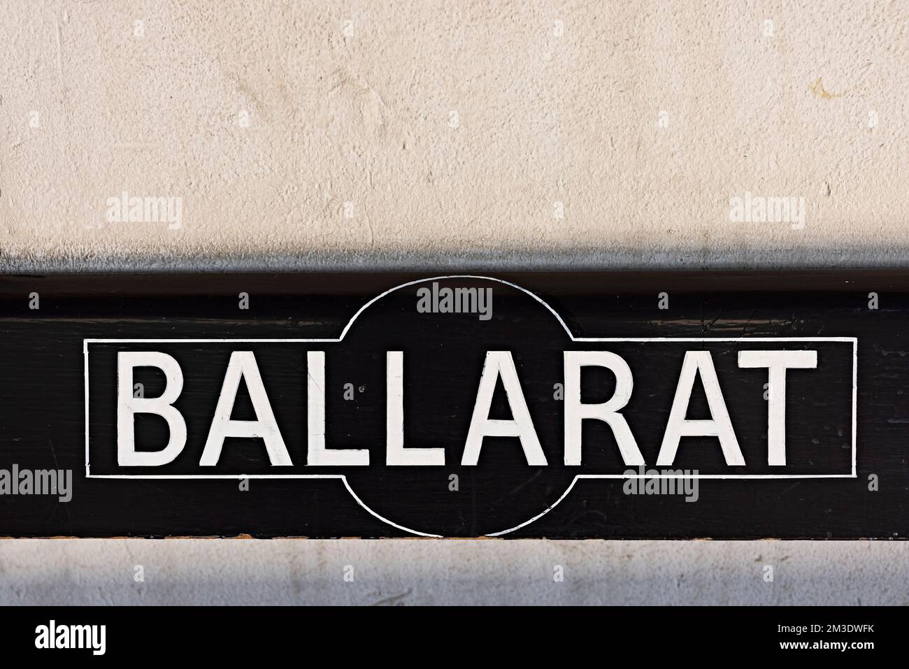 Ballarat Australia /  Ballarat's beautiful Victorian Era 1862 Railway Station. Ballarat is renowned for its many and well preserved goldfields era bui Stock Photo