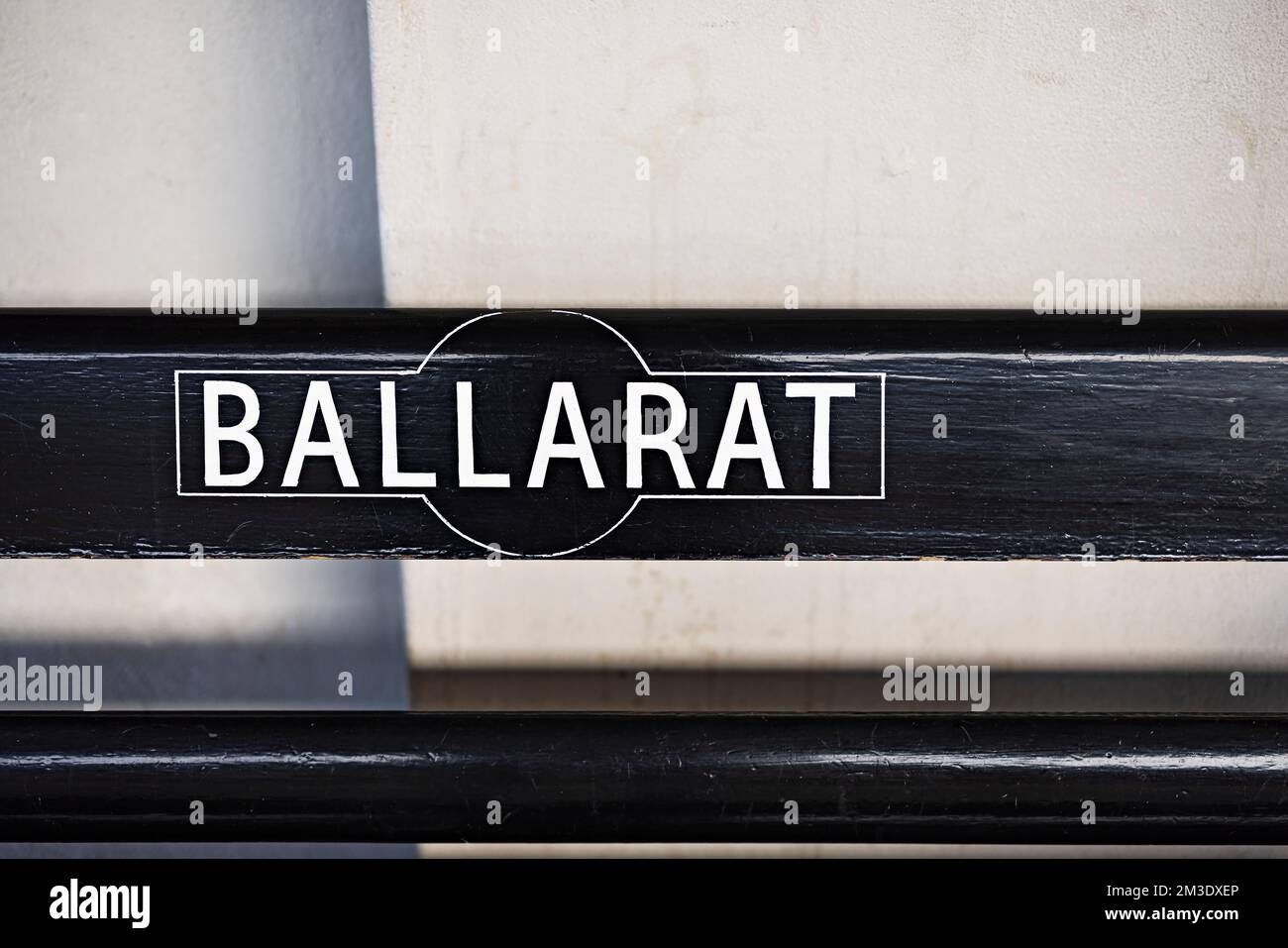 Ballarat Australia /  Ballarat's beautiful Victorian Era 1862 Railway Station. Ballarat is renowned for its many and well preserved goldfields era bui Stock Photo