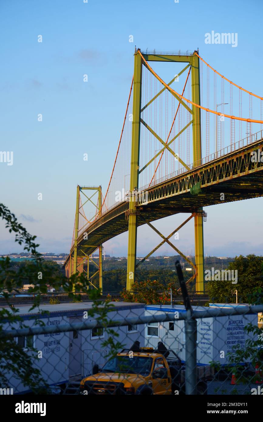 An aerial view of bridge in Halifax Stock Photo Alamy