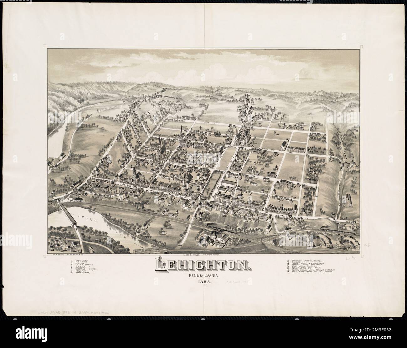 Lehighton Pennsylvania , Lehighton Pa., Aerial views Norman B. Leventhal Map Center Collection