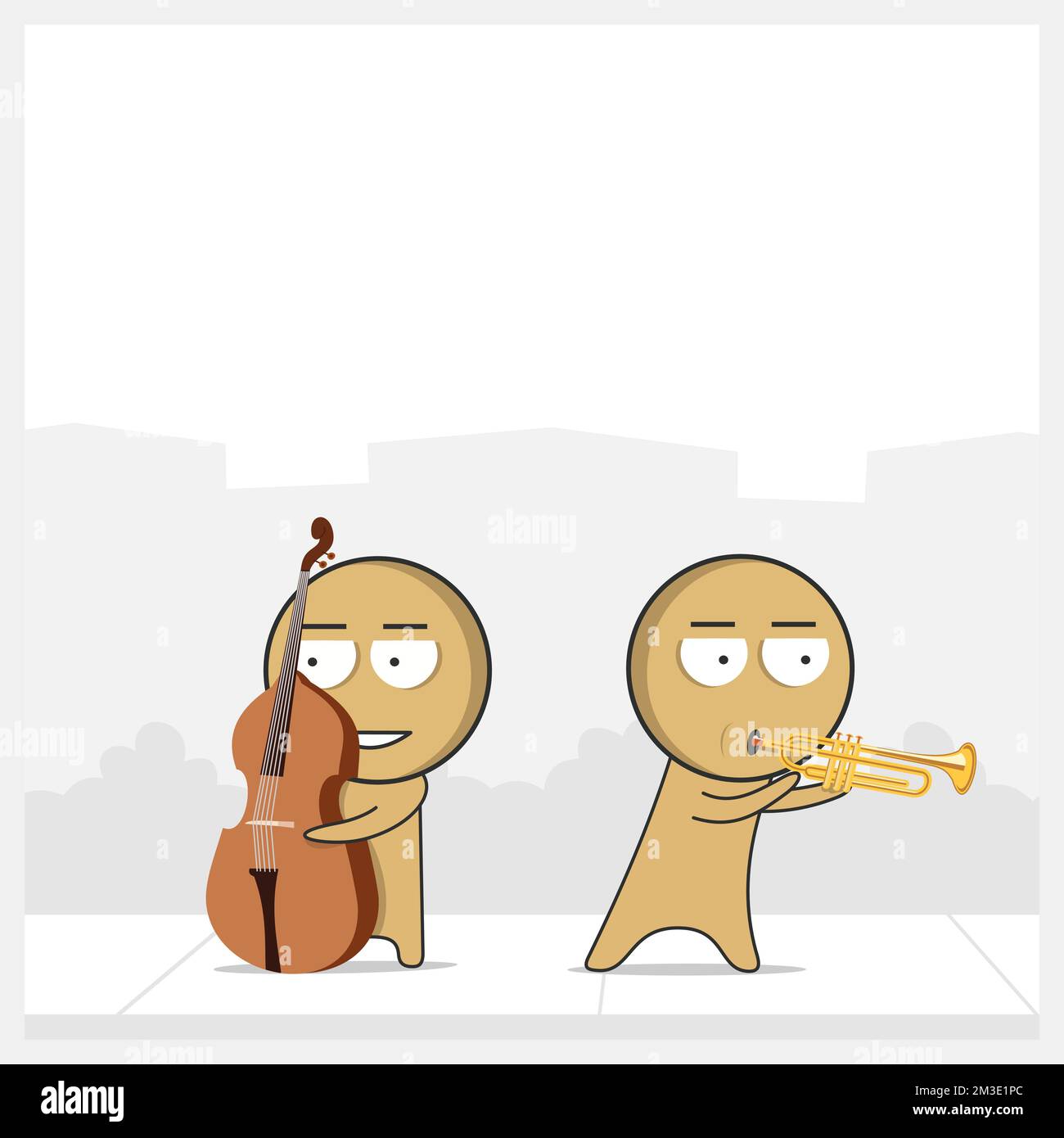 Man playing the trumpet Stock Vector
