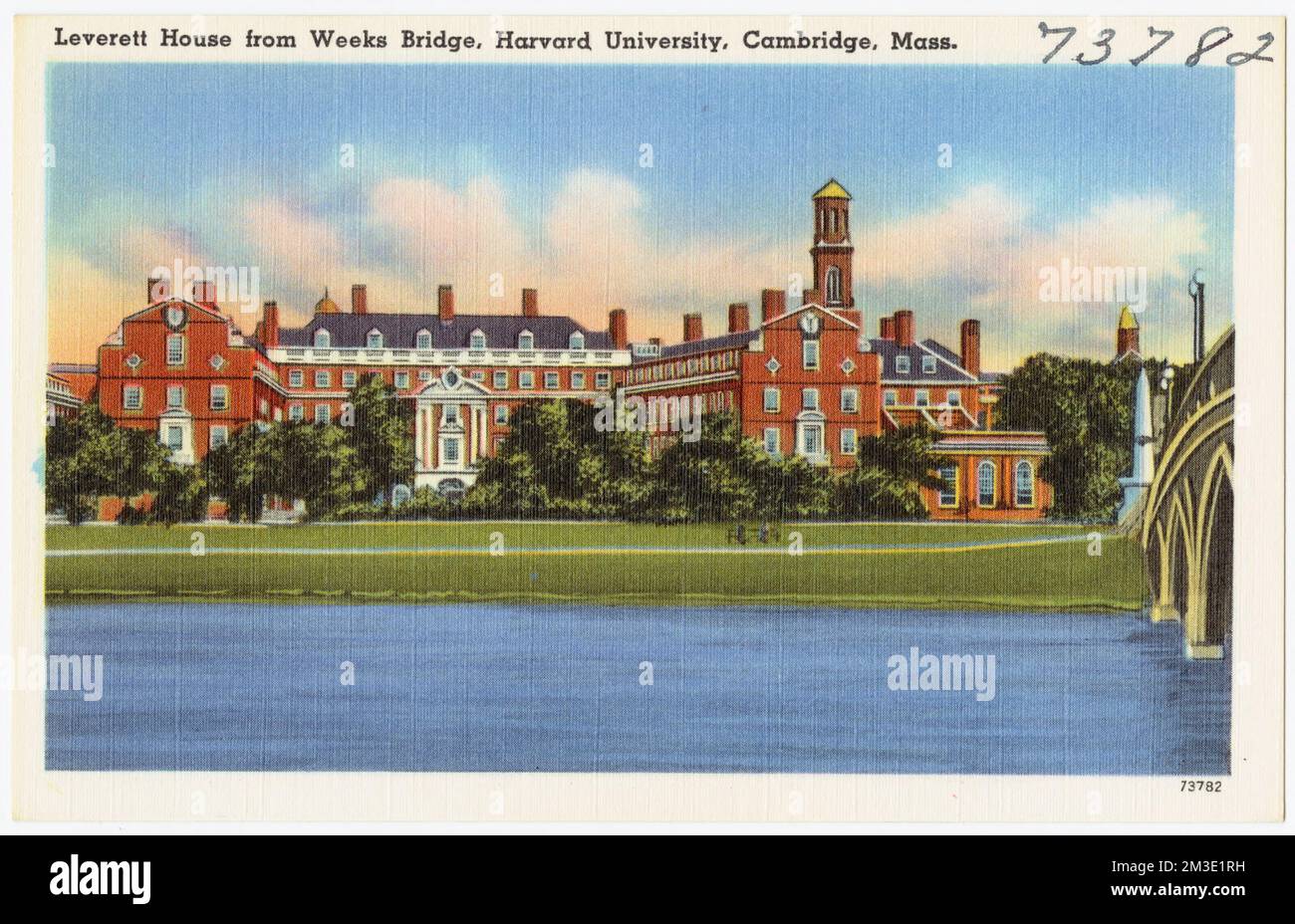 Leverett House from Weeks Bridge, Harvard University, Cambridge, Mass