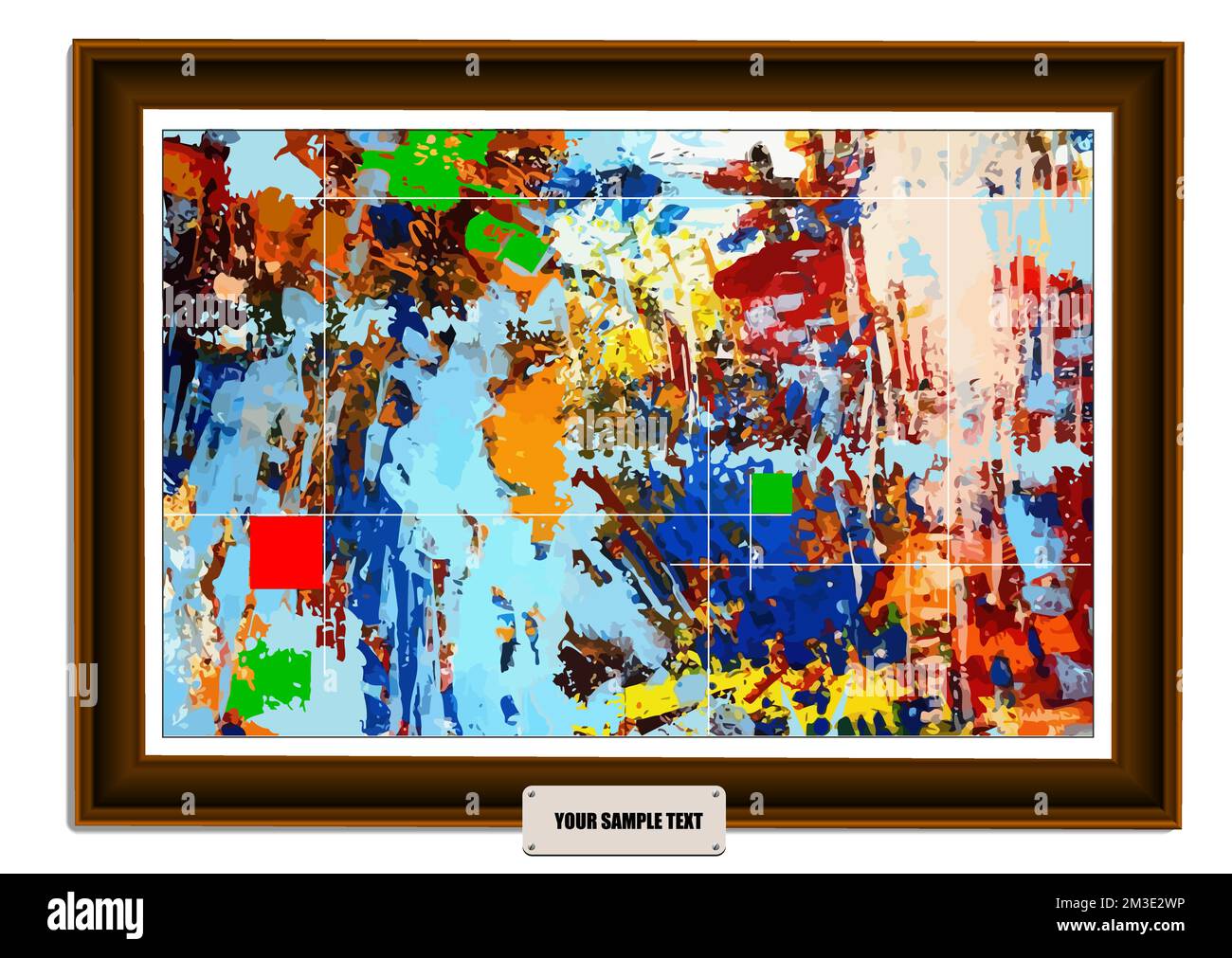 Fine art. Beautiful abstract oil painting with. 3d color vector