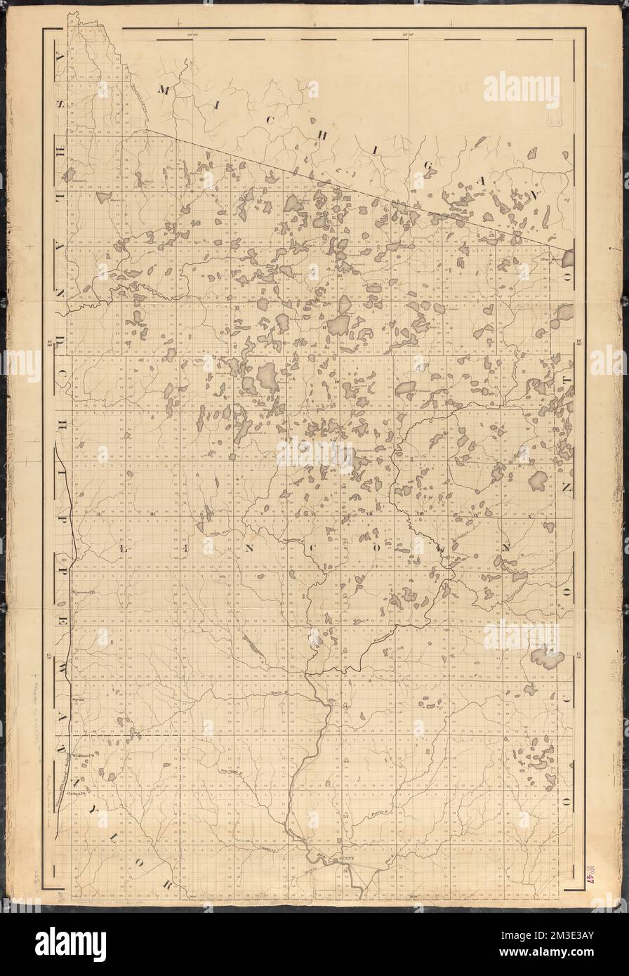 Lincoln County, Wis. , Iron County Wis., Maps, Langlade County Wis