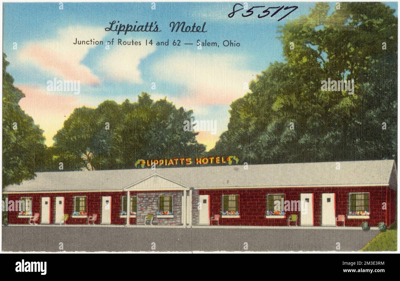 Lippiatt's Motel. Junction of Routes 14 and 62 Salem, Ohio , Motels