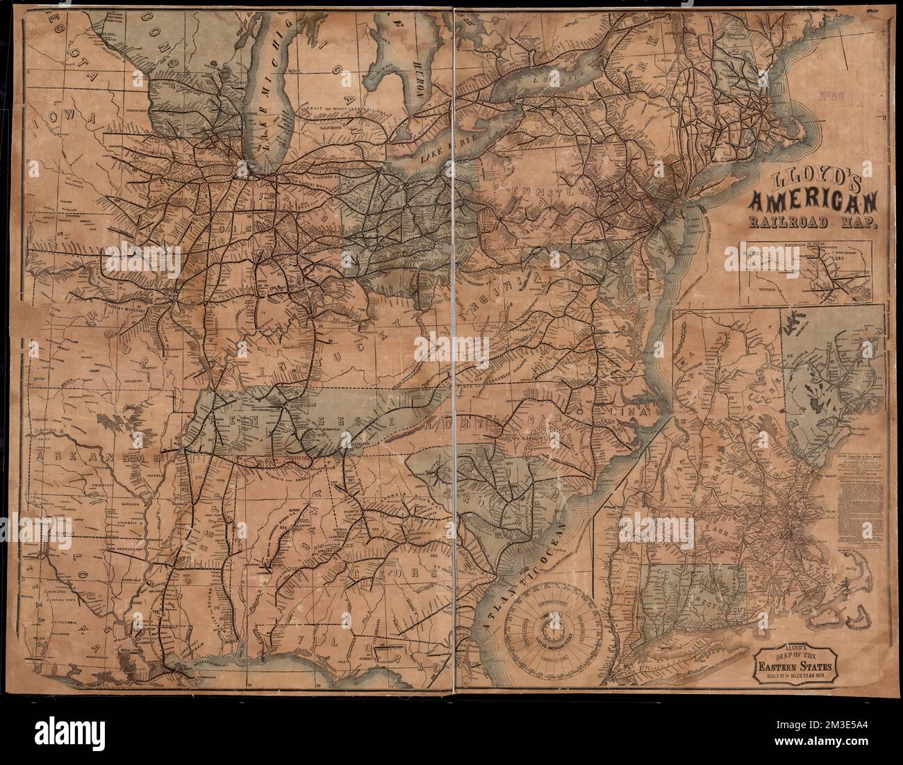 Lloyd 39 s American railroad map - Lloyds American Railroad Map Railroads United States Maps United States Maps Norman B Leventhal Map Center Collection 2M3E5A4 