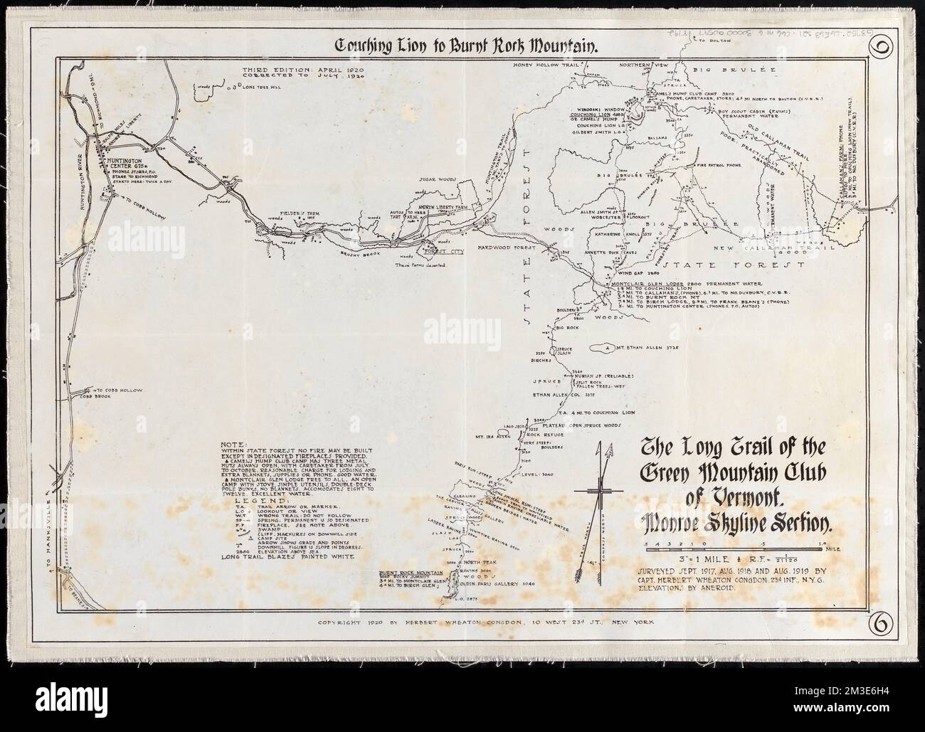 The Long Trail of the Green Mountain Club of Vermont Monroe Skyline