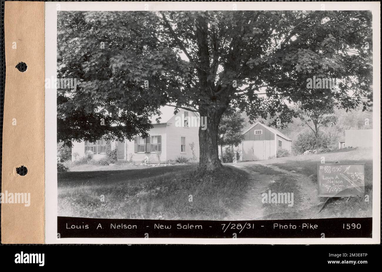 Louis A. Nelson, house and garage, New Salem, Mass., July 28, 1931
