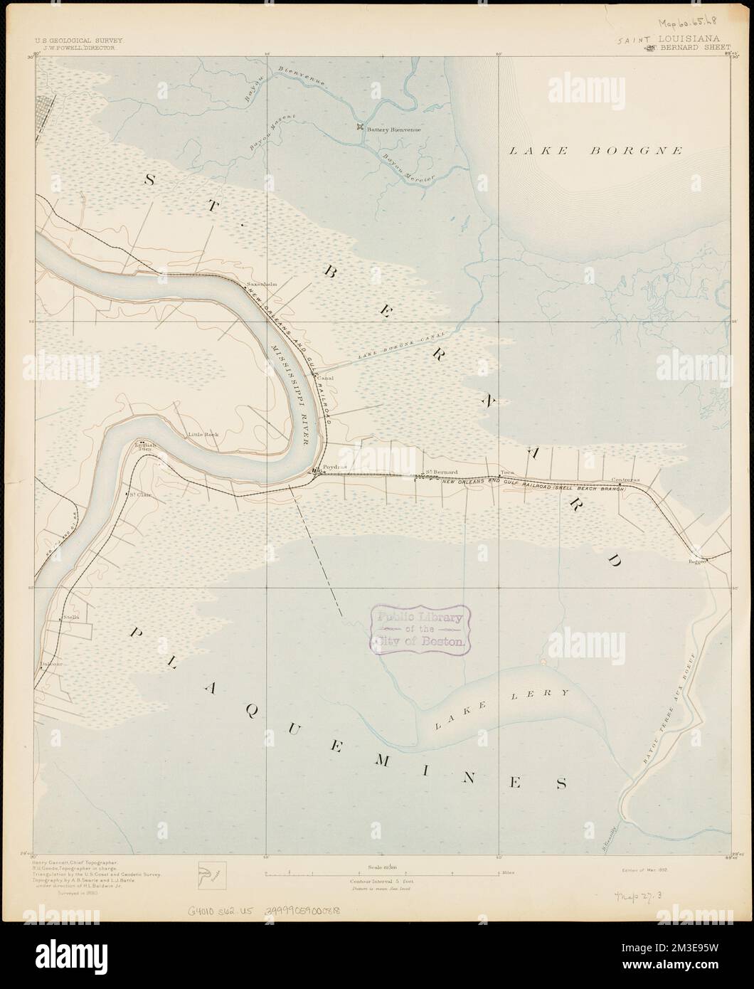 Louisiana Saint Bernard sheet , Louisiana, Maps, Saint Bernard Parish La., Maps Norman B