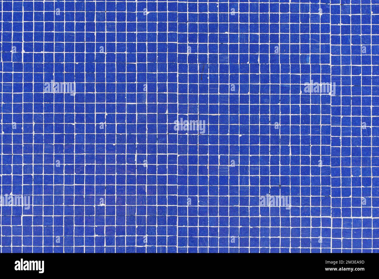 Blue ceramic tile background. Old vintage ceramic tiles in blue to