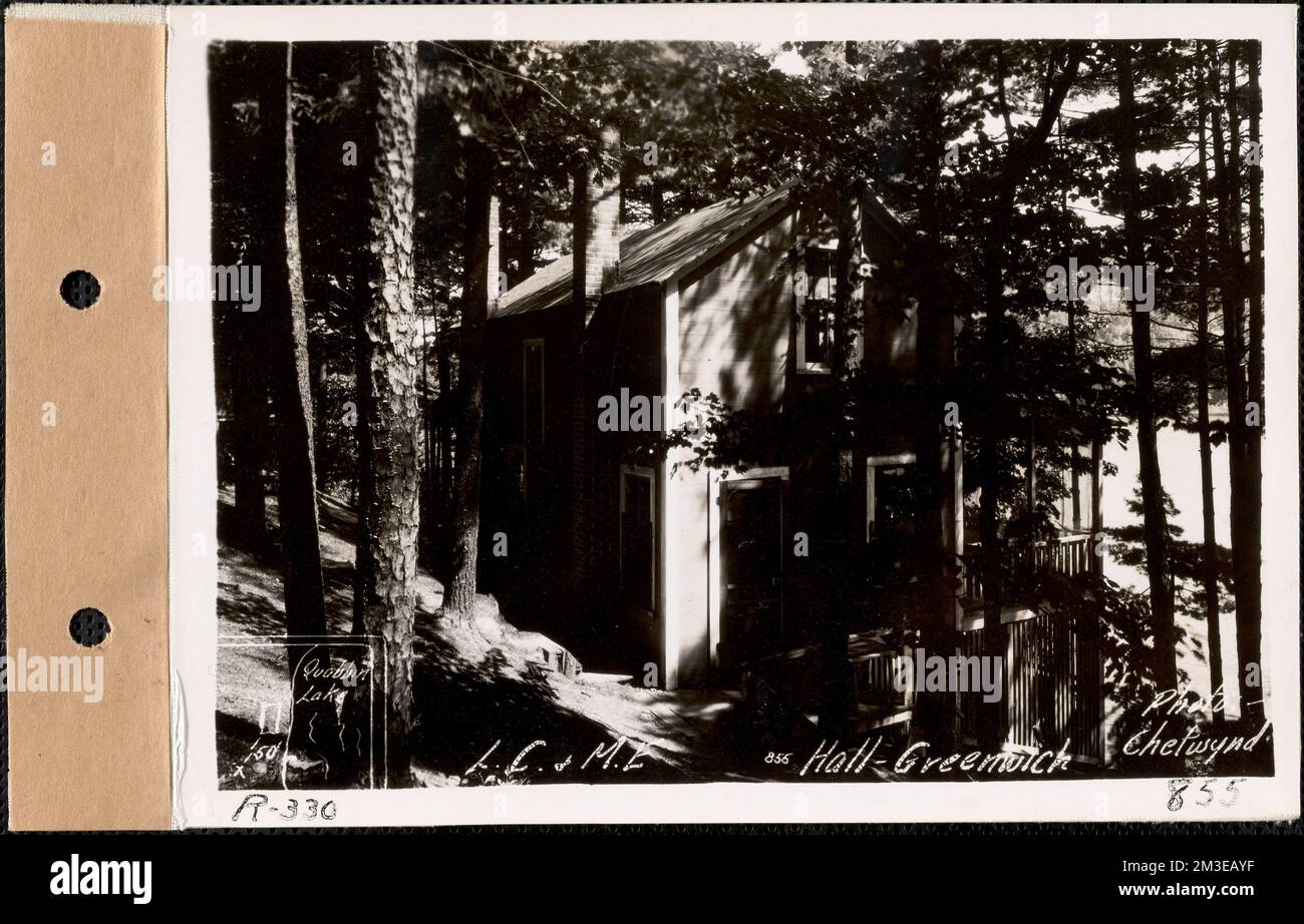 Luella C. and Martha E. Hall, camp, Quabbin Lake, Greenwich, Mass., Sep